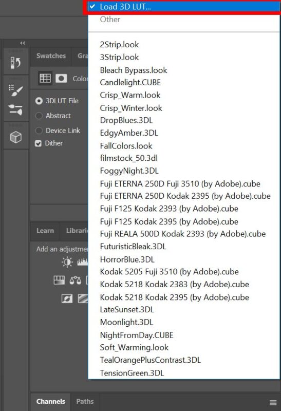 How to use LUTs in Adobe Photoshop 2024