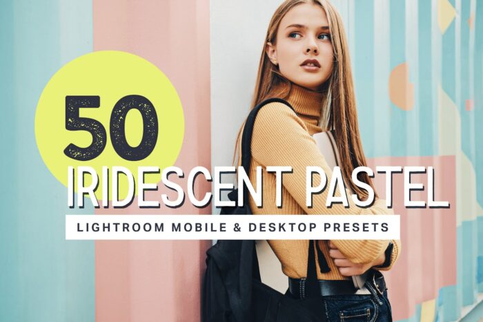 50 Iridescent pastel Lightroom presets and luts