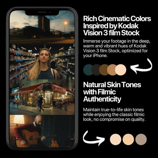 Kodak Vision 3 Lut for iPhone